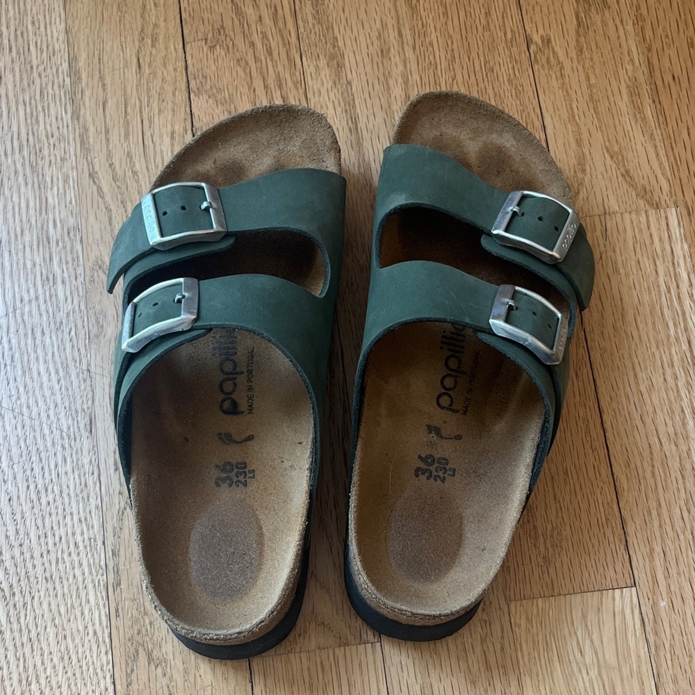 Birkenstock Papilio Platform in Olive Green